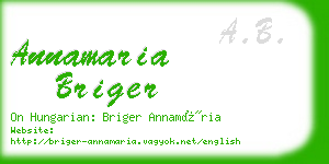 annamaria briger business card